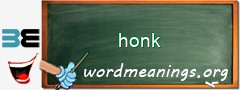 WordMeaning blackboard for honk